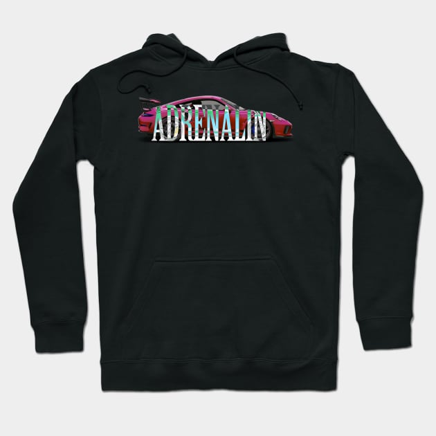 911 GT3 RS ADRENALIN ROSE Hoodie by CharlieCreator